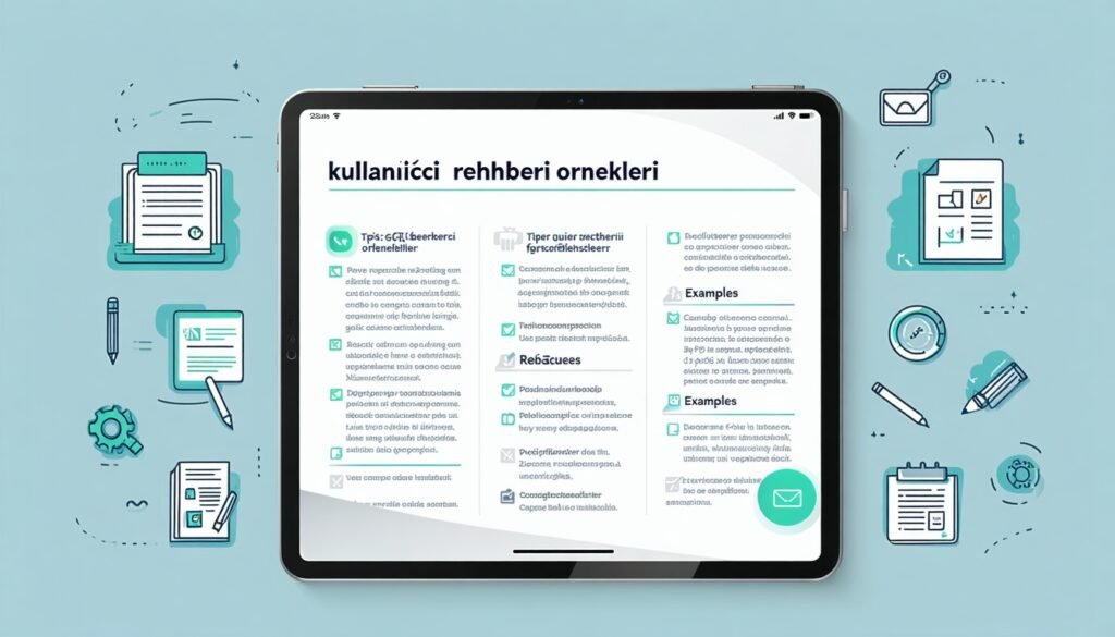 kullanıcı rehberi örnekleri